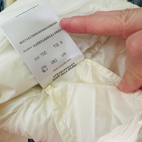 Moncler Blue Down Faucille Gilet Vest High Neck Zip Front Moncler Logo 4 / XL - Picture 13 of 16